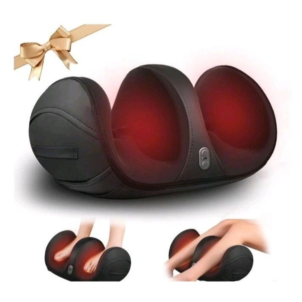 Foot Massager W/ Heat Multi-use Soft Black NX-JB02